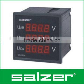 Salzer Brand 96 Three Sets Digital AC Panel Voltmeter