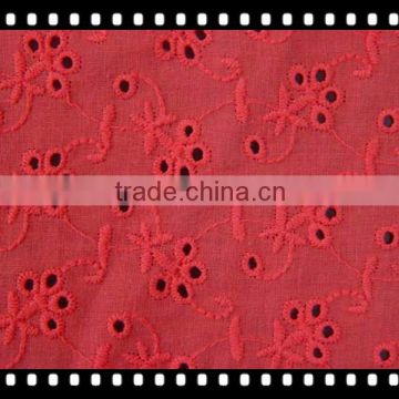 Beautiful eyelet cotton embroidery lace fabric