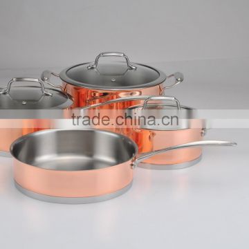 [BSCI Memeber] 7pcs Color Copper-spray Cooking Set