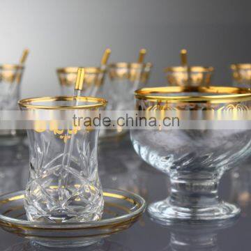 19 PC TEA SET - ANGEL GOLD