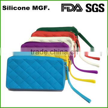 Online Shopping Women Clutch Silicone Cosmetic Bag case