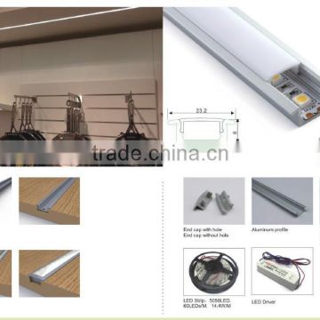 aluminium channel for led strips with cover