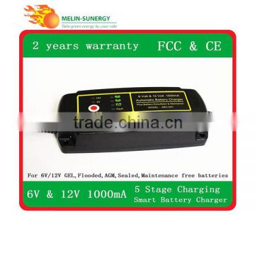 6v/12V Lead acid smart battery charger 1A