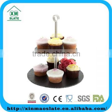 'factory direct' slate 2-tier cake stand slate cake stand
