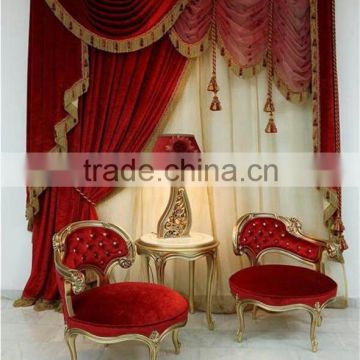 Hot sale classic luxury curtains valances electric stage curtain