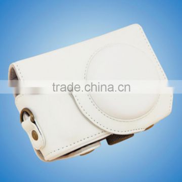 Factory competitive price white leather mini Camera Bag in Dongguan