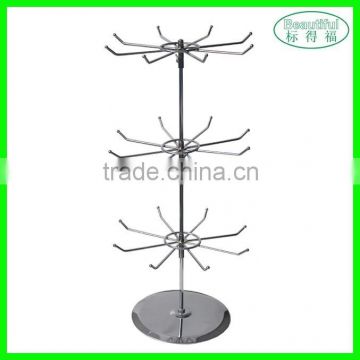 3 Tiers Countertip rotating jewelry display stand