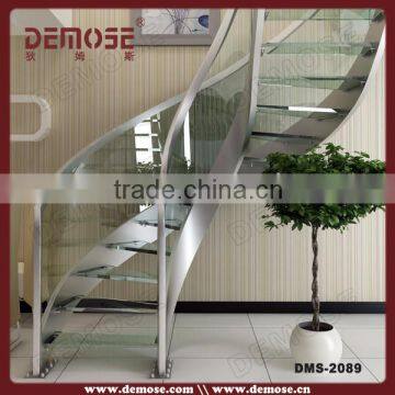 internal stairs residential with laminated glass treads