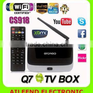 Quad core rk3188 XBMC Android 4.4 wifi bluetooth CS918 TV BOX youtube youporn iptv android tv box cs918 russian
