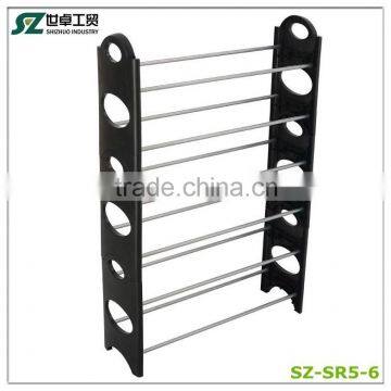 made in china folding 6 layers metal shoe rack