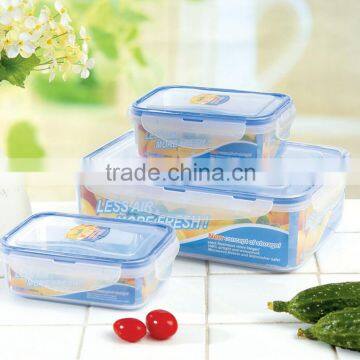 3pcs rectangular locked food storage box GL9321-B2