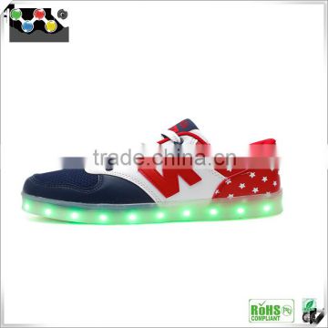 Wholesale USB charger changeable colors light up running sports casual shoes for adults JK-012