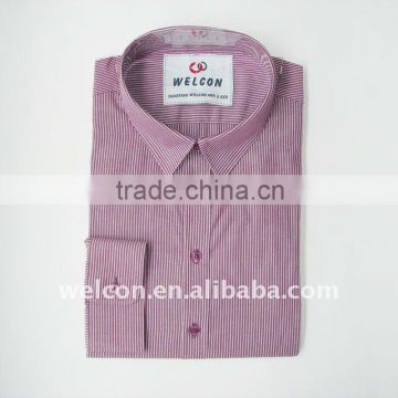China OEM ODM men's 100% cotton long sleeve popular stripe classic business dress shirt