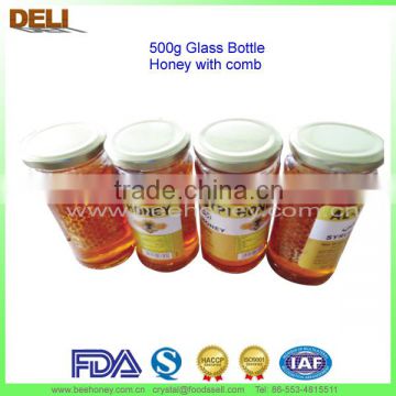 Yemen market 453g 500g glass bottle Comb Honey
