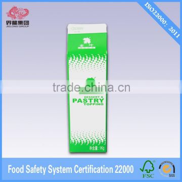 Gable Top Carton for Pasteurization Milk and Beverage