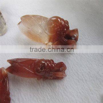 2015 natural red crystal Cicada carving for sale