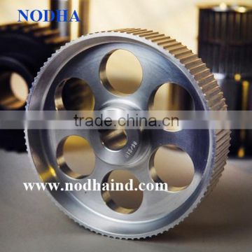 Large HTD aluminum timing pulley custom made aluminum wheel