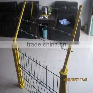 PVC Coated welded wire fence installation