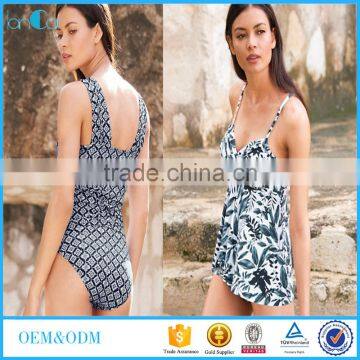 Hot summer beach style moderl pretty print swimsuit