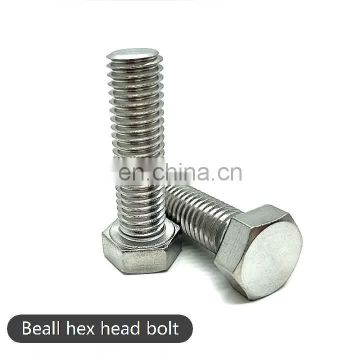 DIN933 A2-70 stainless steel outer hex head bolt m8