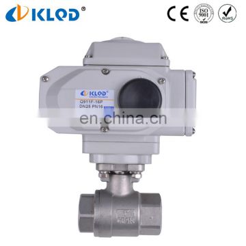 Q911F-16-DN25 electric actuated stainless steel 1 inch ball valve to control air water steam