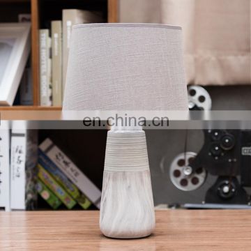 Nordic style modern design barrel shape large cheap retro ceramic base table lamp for home bedside