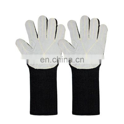 Wholesale custom stainless steel wire protection industrial sewing work leather gloves
