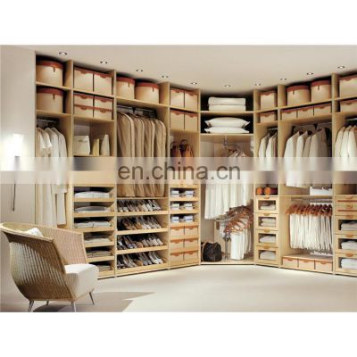 Luxury walk in wooden modular closets bedroom wardrobes