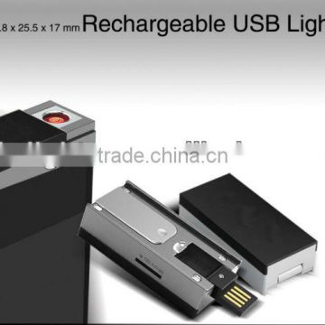 2013 Best quality USB Rechargeable Lighter with momory card slot