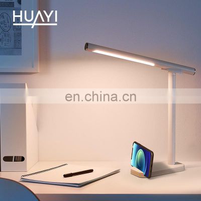 HUAYI Europeant Simple Style Luxury Wireless Charging 8w Living Room Hotel Small Modern LED Table Lamps