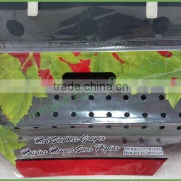 Customer Order Transparent Stand Up Pouch Eight Edges Sealed Zip Lock Fruit Bag with Air Holes