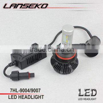 Hot!!Brightest g7 led auto headlight 9004 all ine one fanless led headlight kit