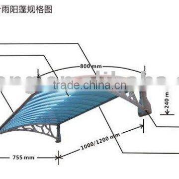 800 Polycarbonate sheet combination awnings