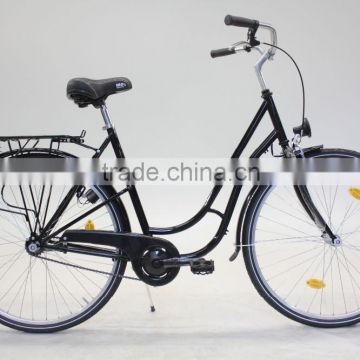 26 inch Hot seling cheap dutch style vintage bike with dynamo-powered lamp for women