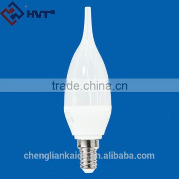 E12 E14 Led Light Candle Filament Bulb with Flame Tip 5W