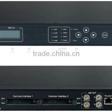 4in1 QAM CI IPTV IRD (4 DVB-C RF in,4 CI,4 ASI+IP 32 SPTS Multicast UDP out)