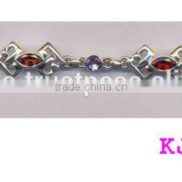 Women's Fashion 925 Sterling Silver Jewelry Wholesale Garnet Citrine Amethyst Bracelet