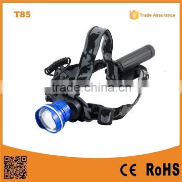 T85 High power led lamp waterproof led head lamp for camping