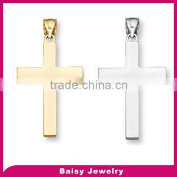 China factory popular style 316l stainless steel engraved cross pendant necklace