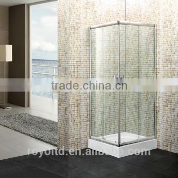Modern cozy square sliding door shower enclosure