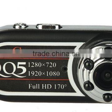 Full HD 1080P & 720P Mini Camera 170 degrees wide angle IR Night Vision and motion detection QQ5 portable camera