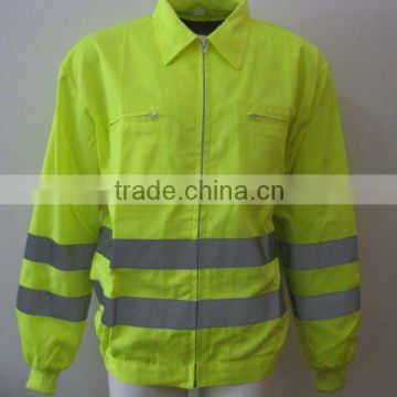 Fluorescent yellow working jacket
