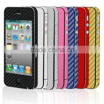 Color Carbon fiber sticker/ full body skin for iPhone 5/5S Shenzhen Factory