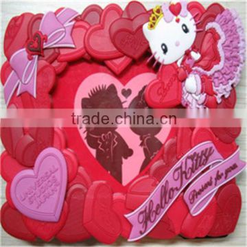 Promotion gift rose cat PVC photo frame
