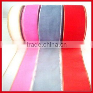 2015High quality webbing velvet ribbon for wholesale/wide velvet ribbon/high quality wide velvet ribbon