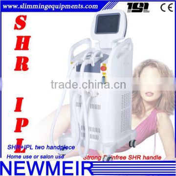 High quality hot sale in Europe and South America two handles IPL SHR super hair removal