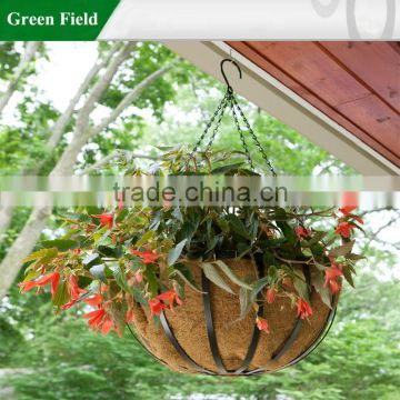 Garden Metal Hanging Basket With Coir Liner