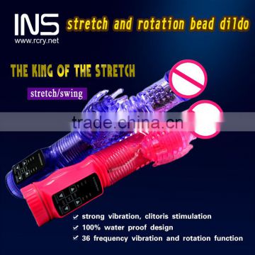 INS stretch and rotation bead dildo