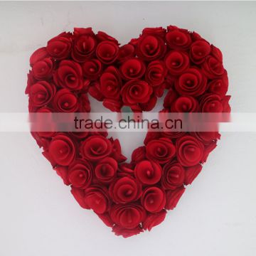 Handicraft wood heart topiary