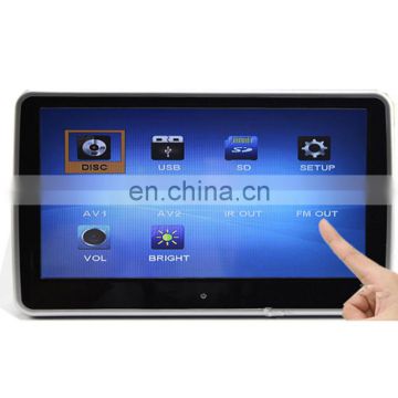 10.1 inch Digital TFT LCD Screen with touch screen Car headrest dvd player